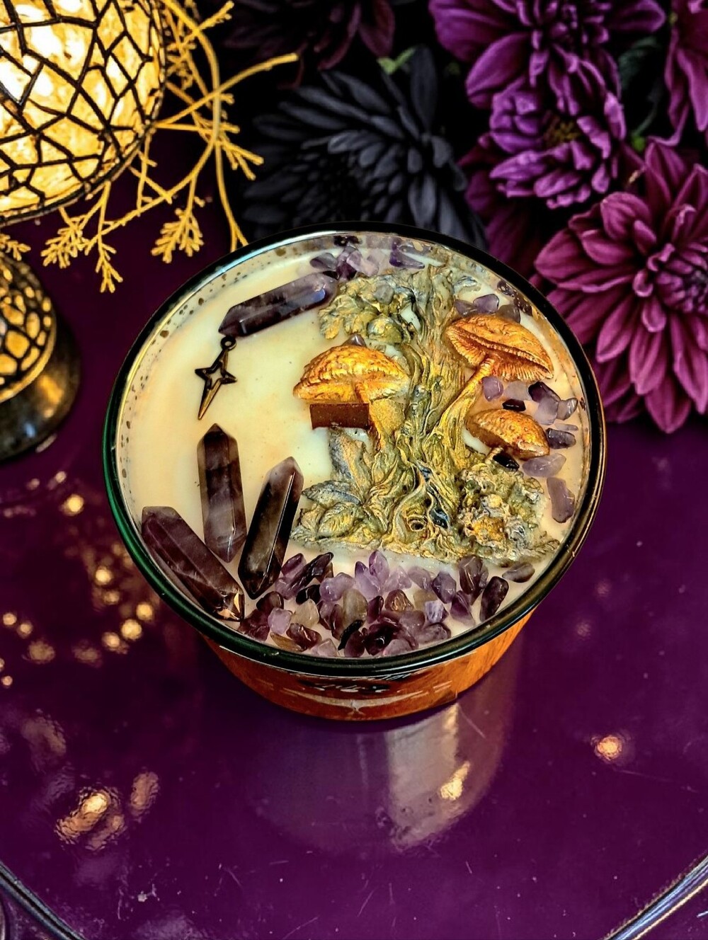 Hand crafted, Wicked Worthy Wax, Moon Shroom 16 oz candle